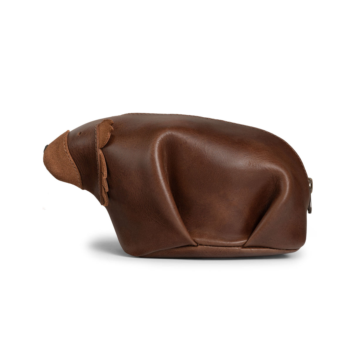 Leather Grizzly Bear Pouch