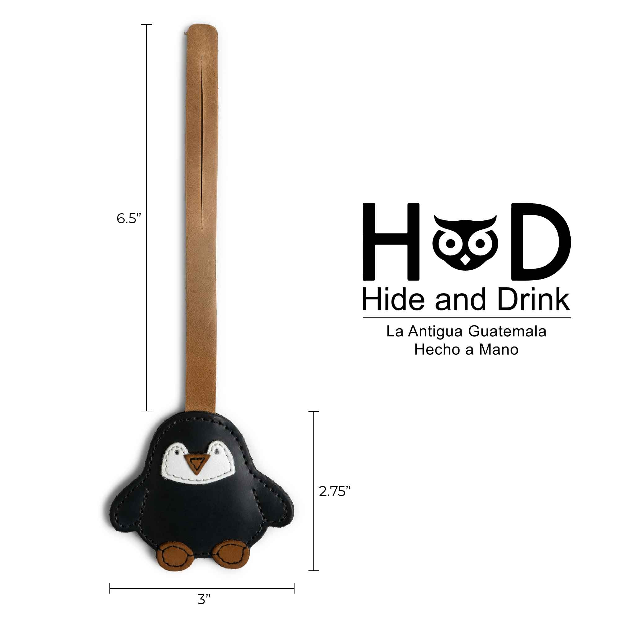 Hide & Drink Bag Charms illustrating dimensions for a heartfelt design. This charm for handbags is perfect as a purse charm for tote & backpacks, made of durable full grain leather. Signifying StockyardX's dedication to small batch production, each piece showcases hand cut, hand sewn craftsmanship and fire branding, handmade in La Antigua Guatemala & Oaxaca Mexico.