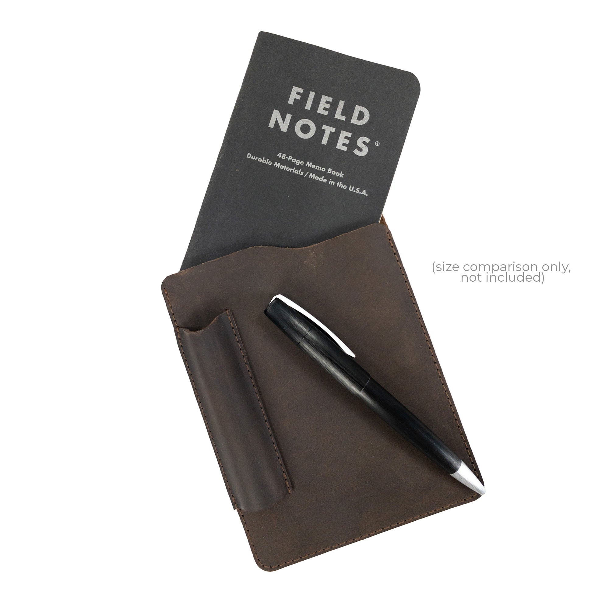 Rectangular Case for Field Notes Notebook with Pen Slot - Stockyard X 'The Leather Store'