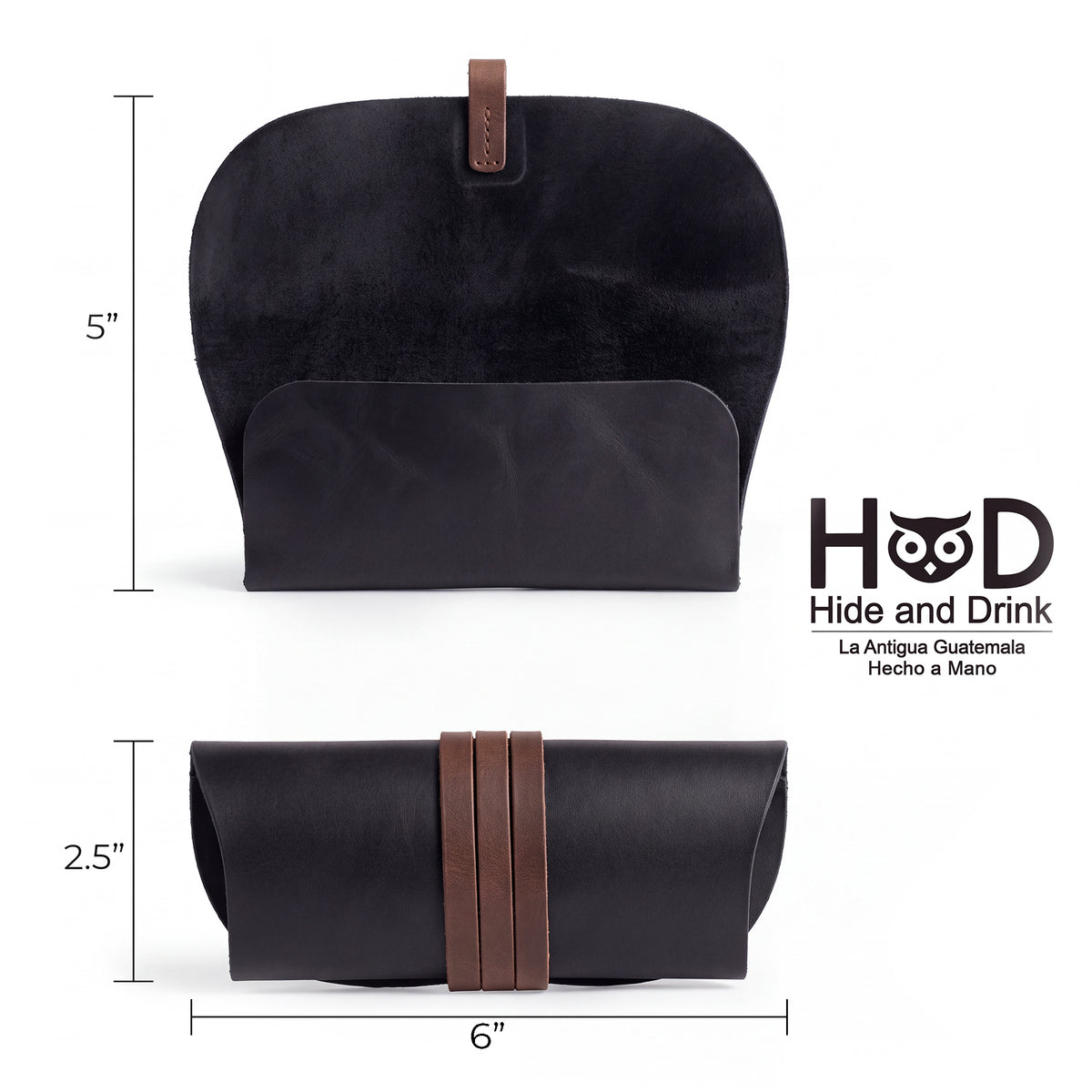 Hide & Drink Sunglass Wrap offers an attractive way to store sunglasses securely. Made from full grain leather, this eye glasses storage solution is perfect for travel and showcases the artistry of small batch production.