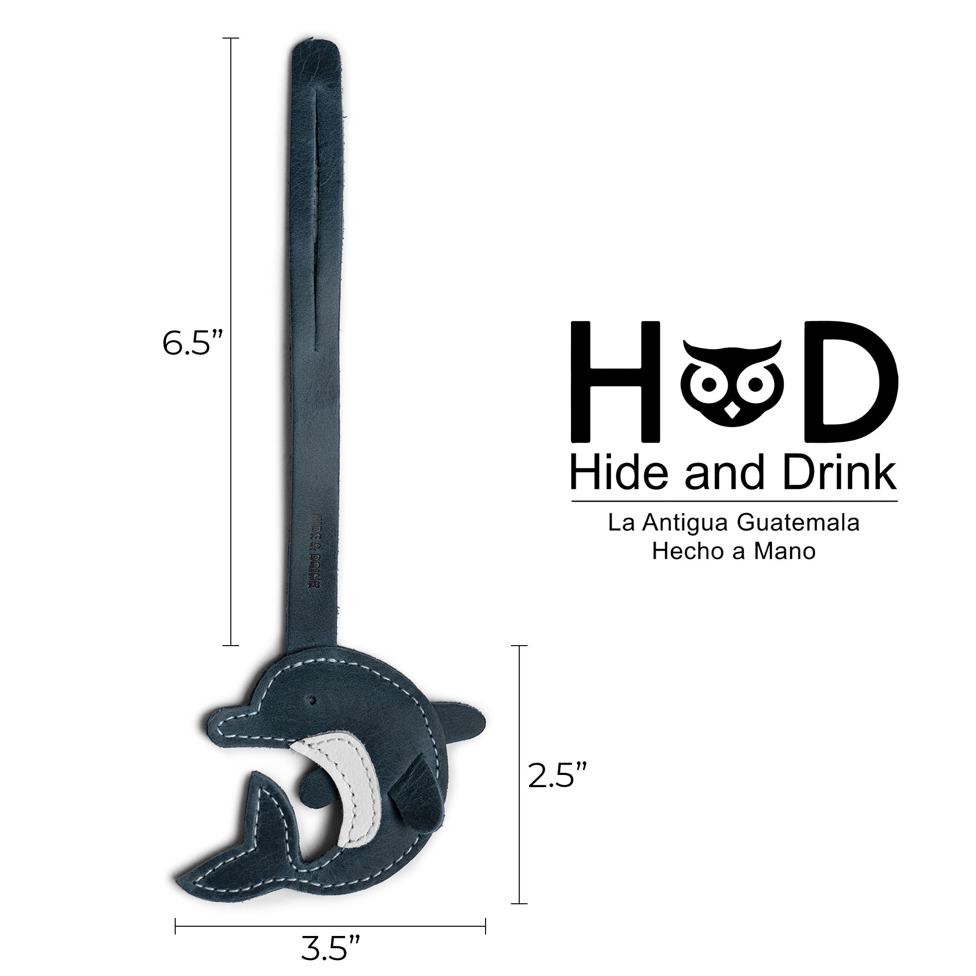 Hide & Drink Bag Charms illustrating dimensions for a charming monster design. This charm for handbags serves as a purse charm for tote & backpacks made from high-quality full grain leather. Capturing StockyardX's commitment to small batch production, each item features hand cut, hand sewn artistry and fire branding, handmade in La Antigua Guatemala & Oaxaca Mexico.