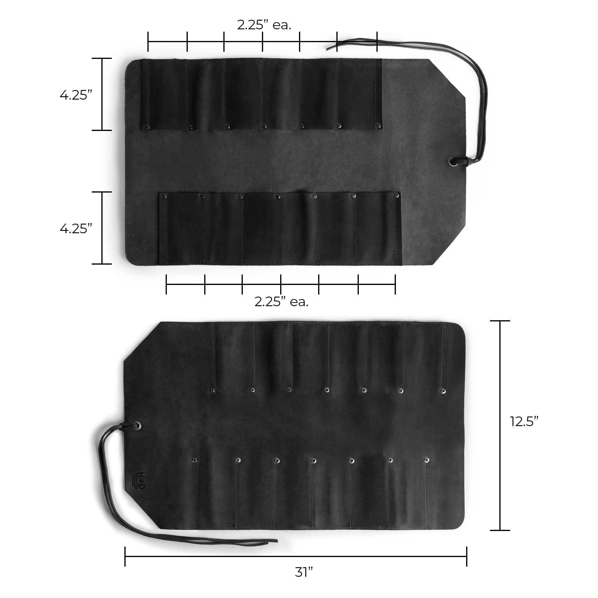 Hide & Drink Tool Roll (12 Pockets): Multi-angle view highlighting the practical design and craftsmanship of this versatile leather tool roll. Tool Bag Roll Up, 12 Slot Heavy Duty Tool Roll Bag Organizer, Tool Roll Up Bag, Portable Tool Wrap Roll Bags for Travel, Durable Tool Kit Folding Tool Pouch Roll Up Mechanic Gifts for Men, Full Grain Leather, StockyardX, Small Batch Production, Hand Cut, Hand Sewn, Fire Branded, Artisan, Handmade in La Antigua Guatemala & Oaxaca Mexico.