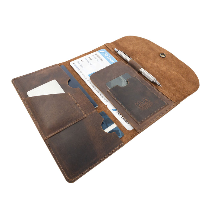 Vertical Large Passport Wallet - Stockyard X 'The Leather Store'