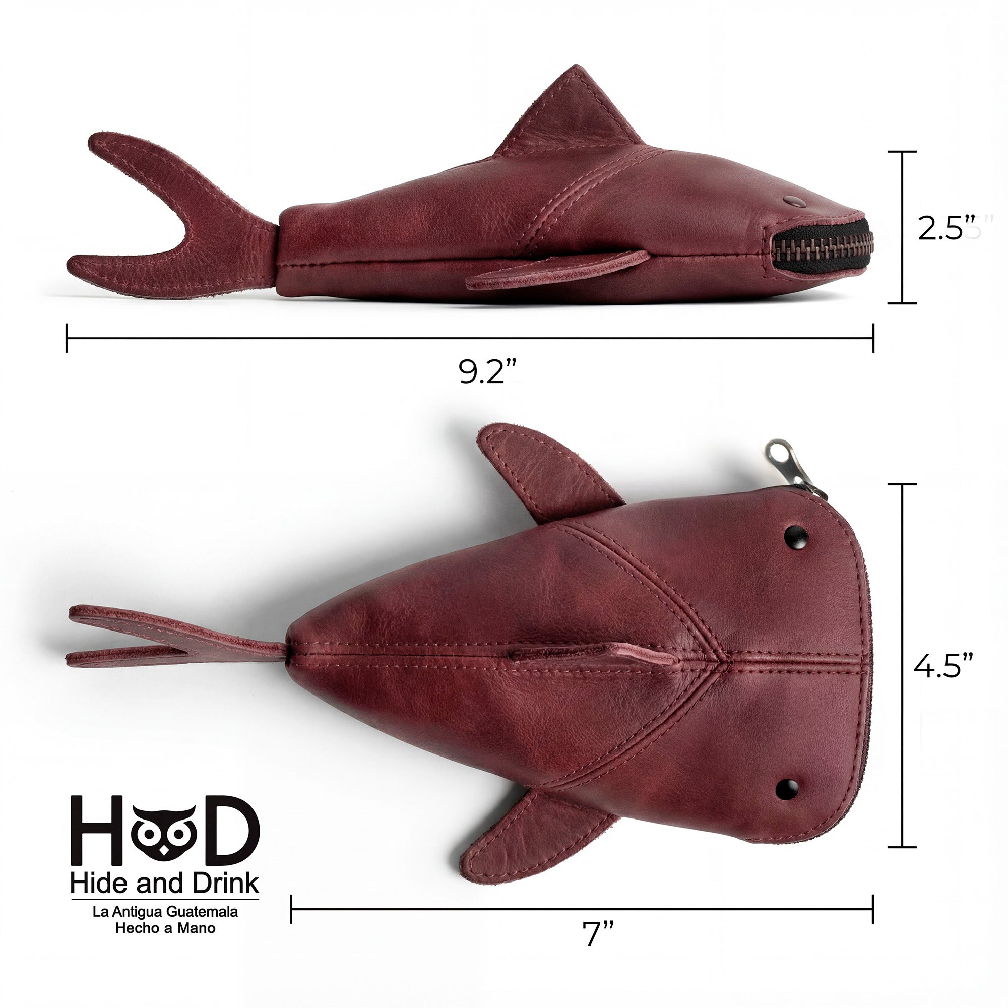 Leather Shark Pouch