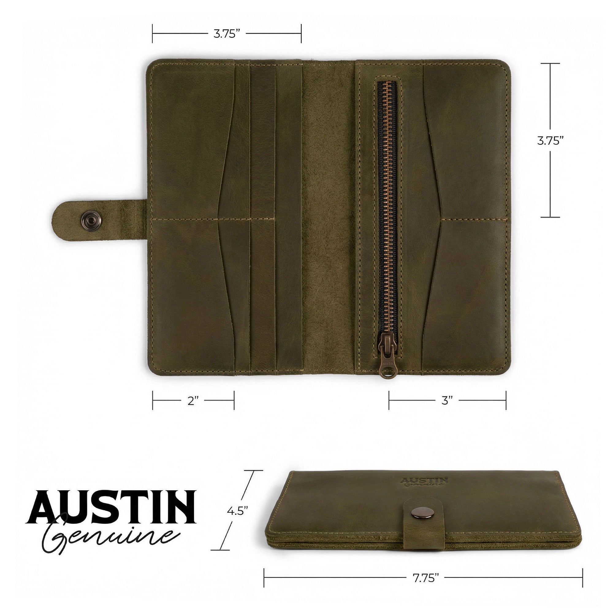 The Lamar Long Bifold Wallet – StockyardX, The Leather Store