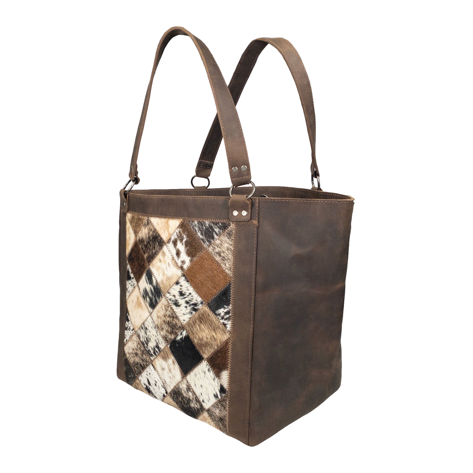 Interior view of the Leather Formal Handbag by Hide & Drink, highlighting its spacious compartments. This Full Grain Leather piece serves well as a Female Formal Handbag, Shoulder Bag, or Shopping Bag, ideal for girls. Handmade in La Antigua Guatemala & Oaxaca Mexico.