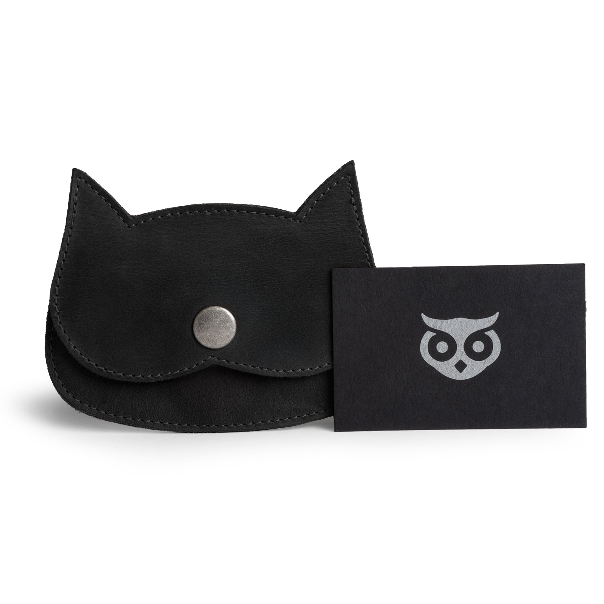 Hide & Drink Leather Cat Wallet showcasing a beautiful premium look. This Full Grain Leather Cat-Shaped Wallet serves as versatile Coin Case and Money Holder, handmade by artisans in La Antigua Guatemala & Oaxaca Mexico.