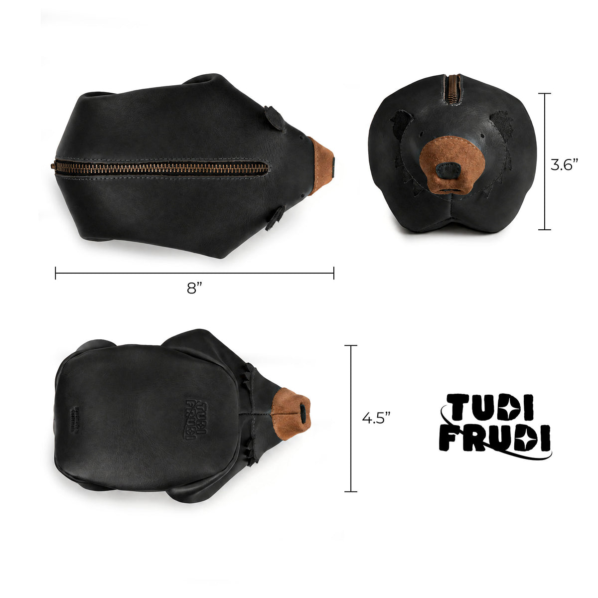 Leather Black Bear Pouch