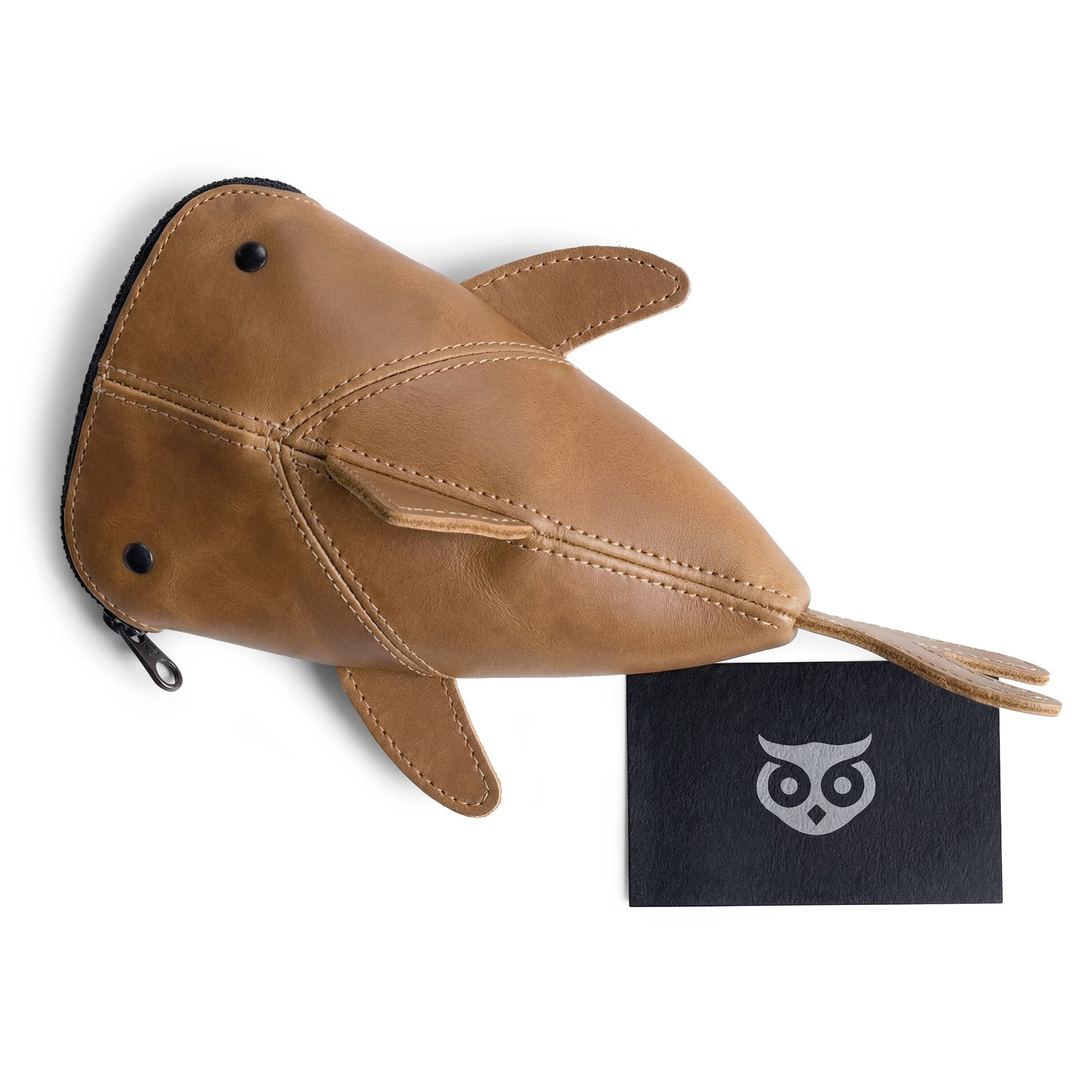 Leather Shark Pouch