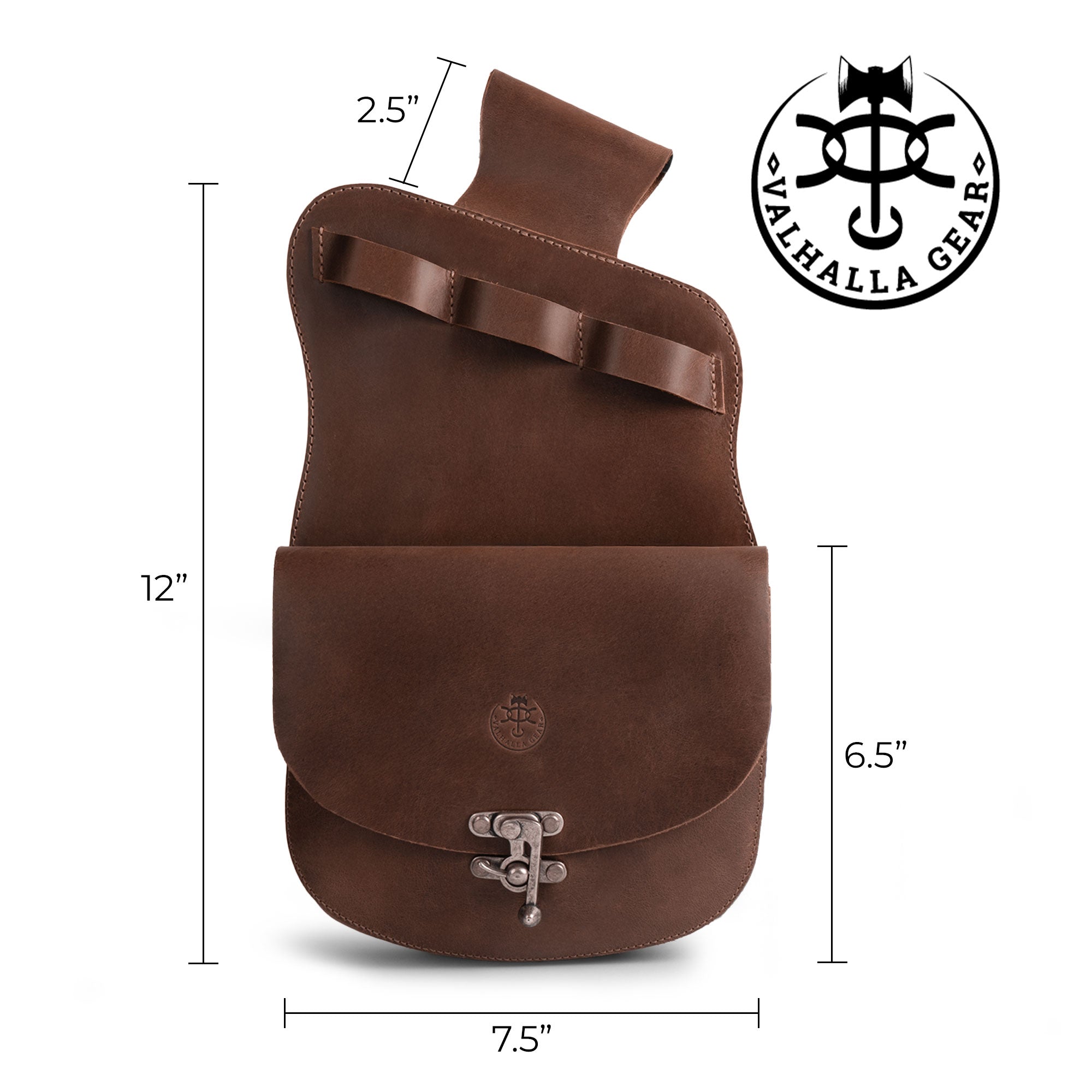 For detailed dimensions, the Norseman, Hip Quiver by Valhalla Gear highlights its functional design, ideal for archers. This full grain leather quiver doubles as a practice bag, showcasing artisan craftsmanship with its hand cut and hand sewn features. Handmade in La Antigua Guatemala & Oaxaca Mexico, this hip storage solution marries utility and style.