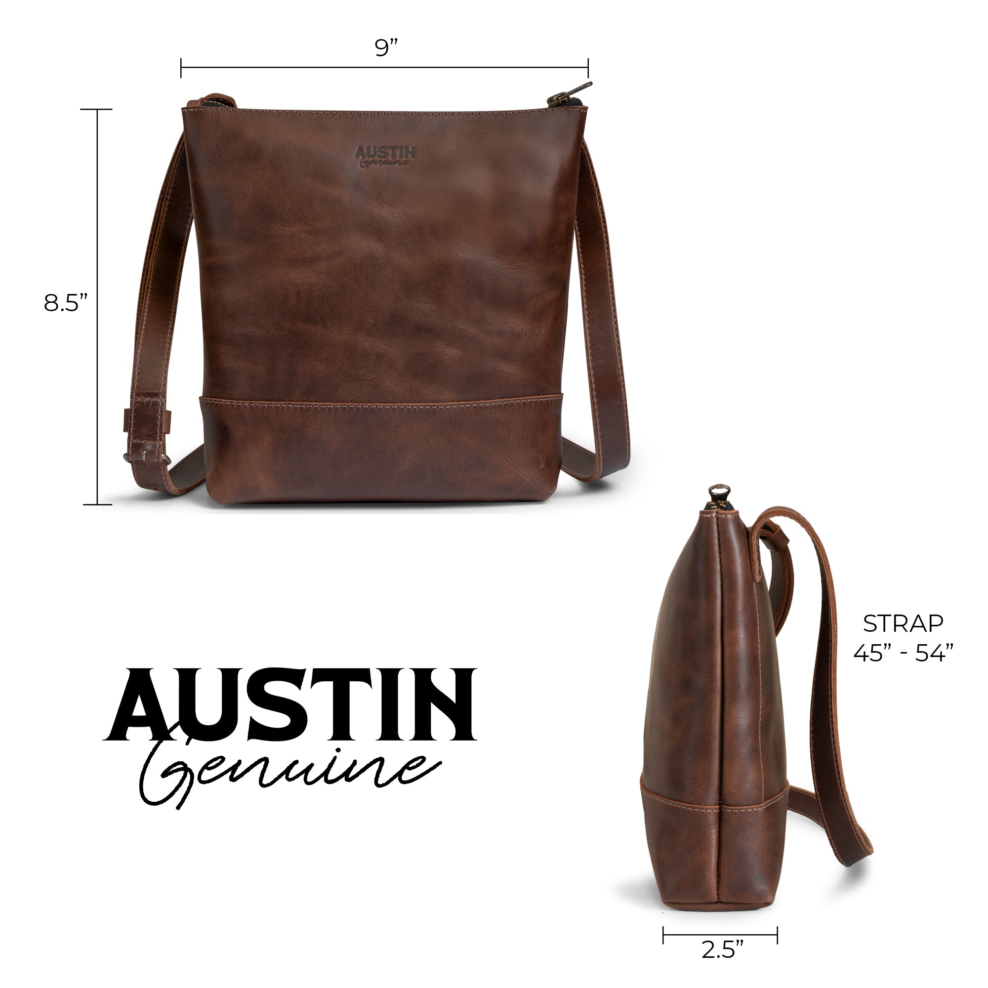 The Zilker Crossbody Bag – StockyardX, The Leather Store