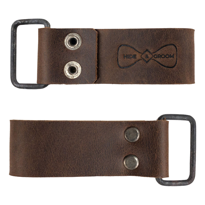 Set of 2 Riveted Suspender Loop Attachments - Stockyard X 'The Leather Store'