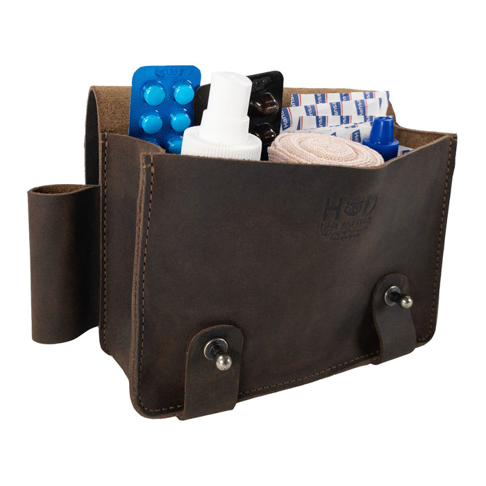 Empty First Aid Bag, Mini Medical Stotage Pouch - Stockyard X 'The Leather Store'