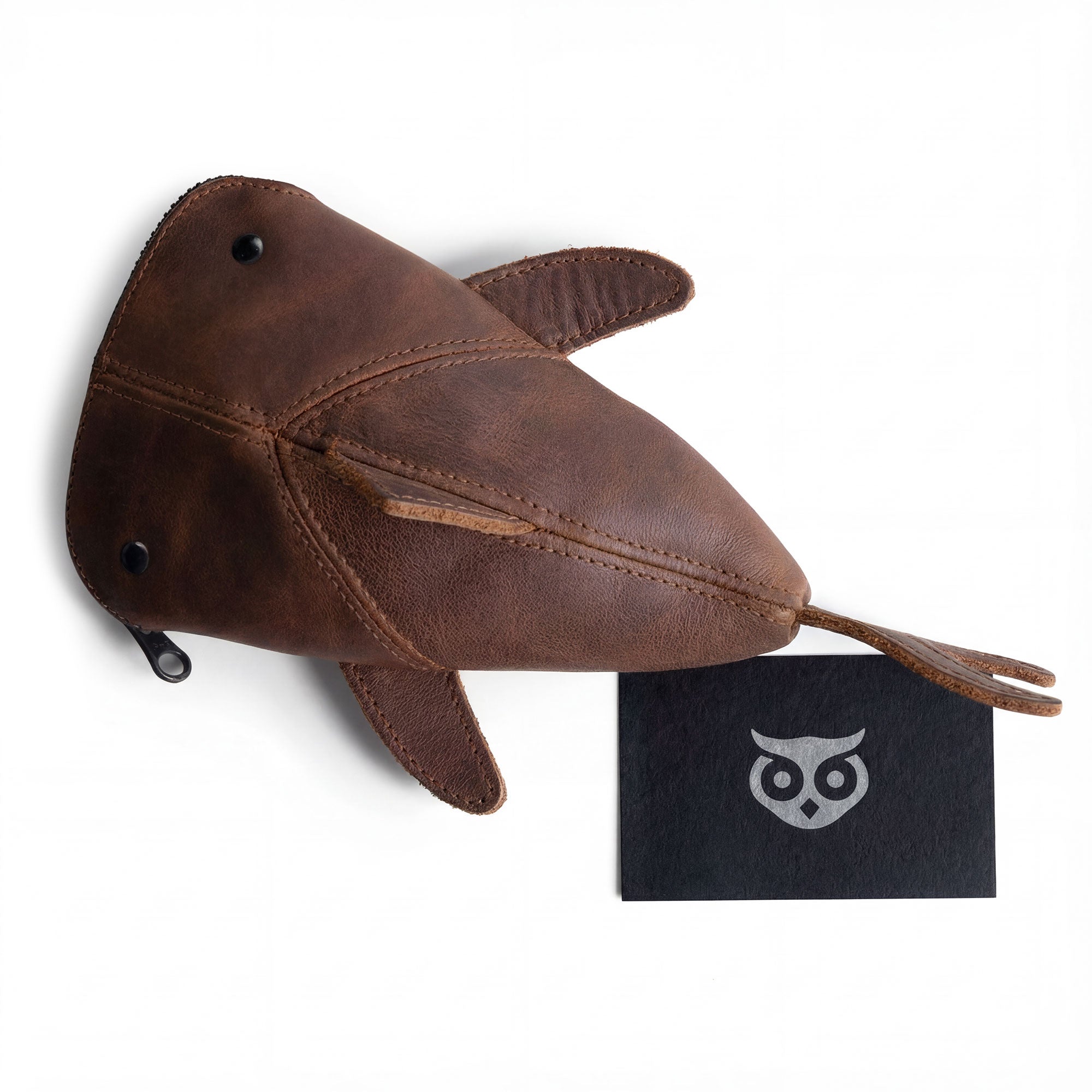 Leather Shark Pouch