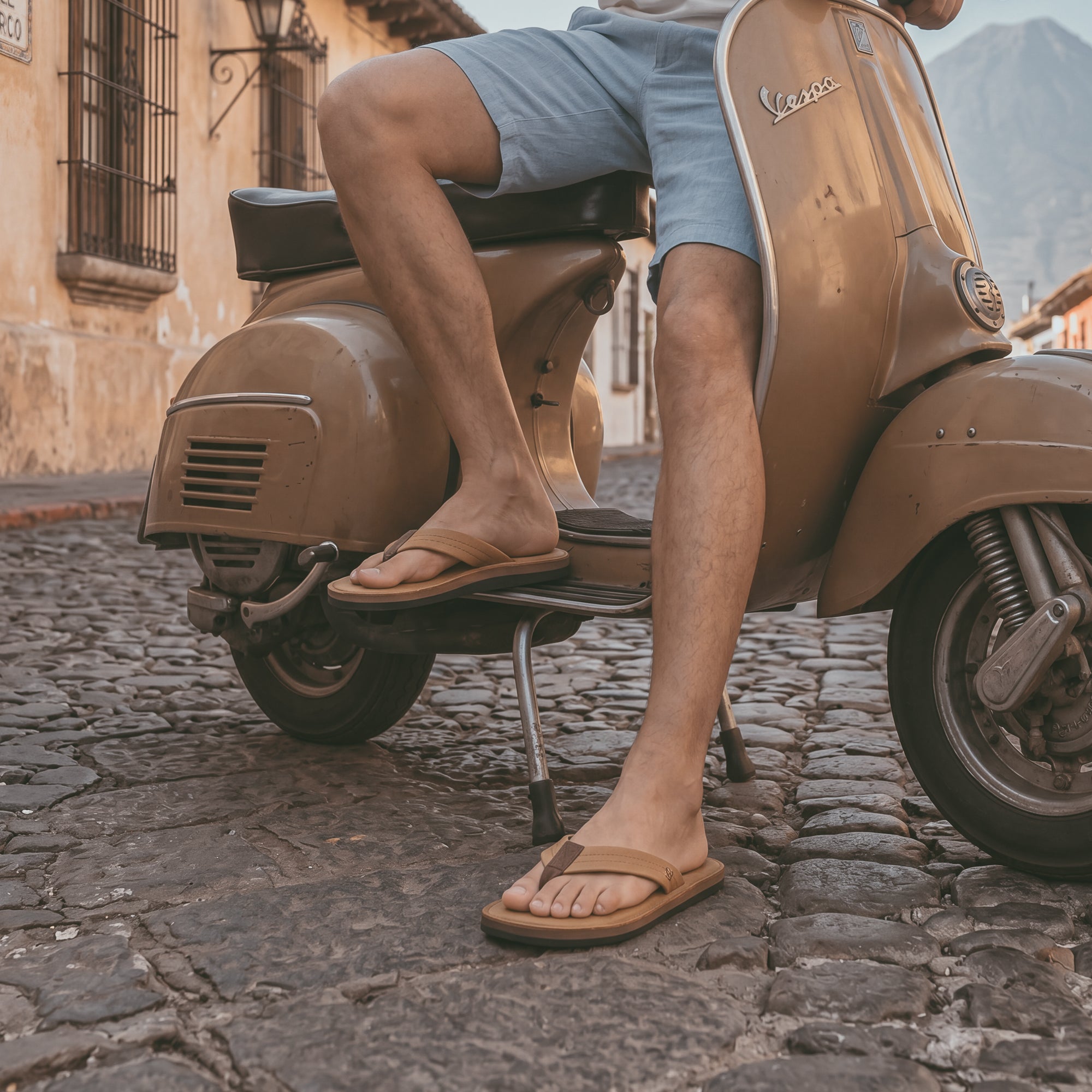 The South Shore Padded Leather Flip Flop