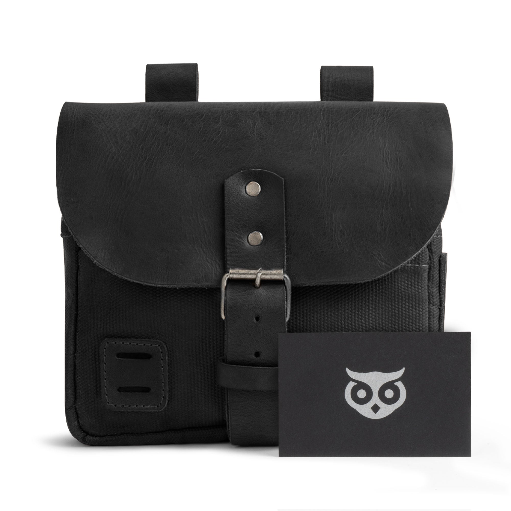 Stylish blue variation of the Survival Camping Pouch by Hide & Drink, made with Water Resistant Waxed Canvas & Full Grain Leather, perfect for a stylish survival kit and outdoor tools. Artisan crafted in Oaxaca Mexico.