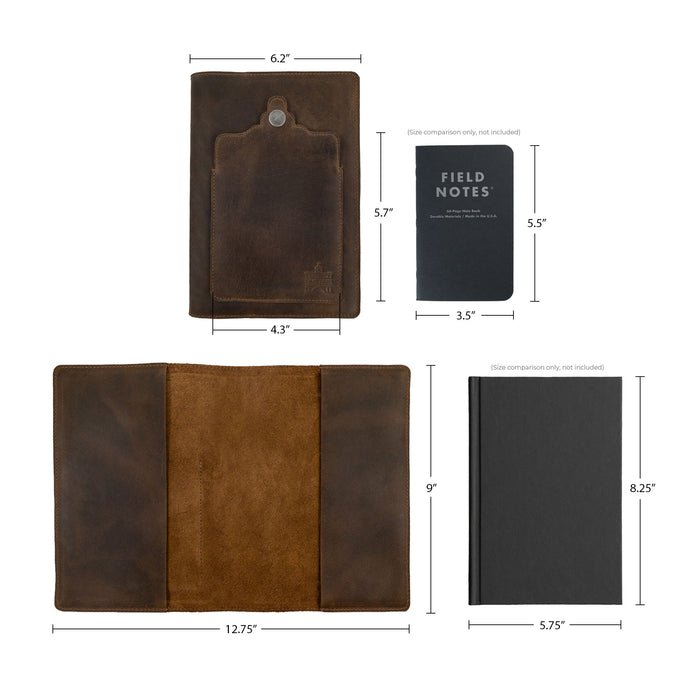Rustic Journal Cover for Hardcover A5 Notebook - Stockyard X 'The Leather Store'