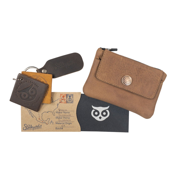 Key Holder Pouch with Zipper - Stockyard X 'The Leather Store'