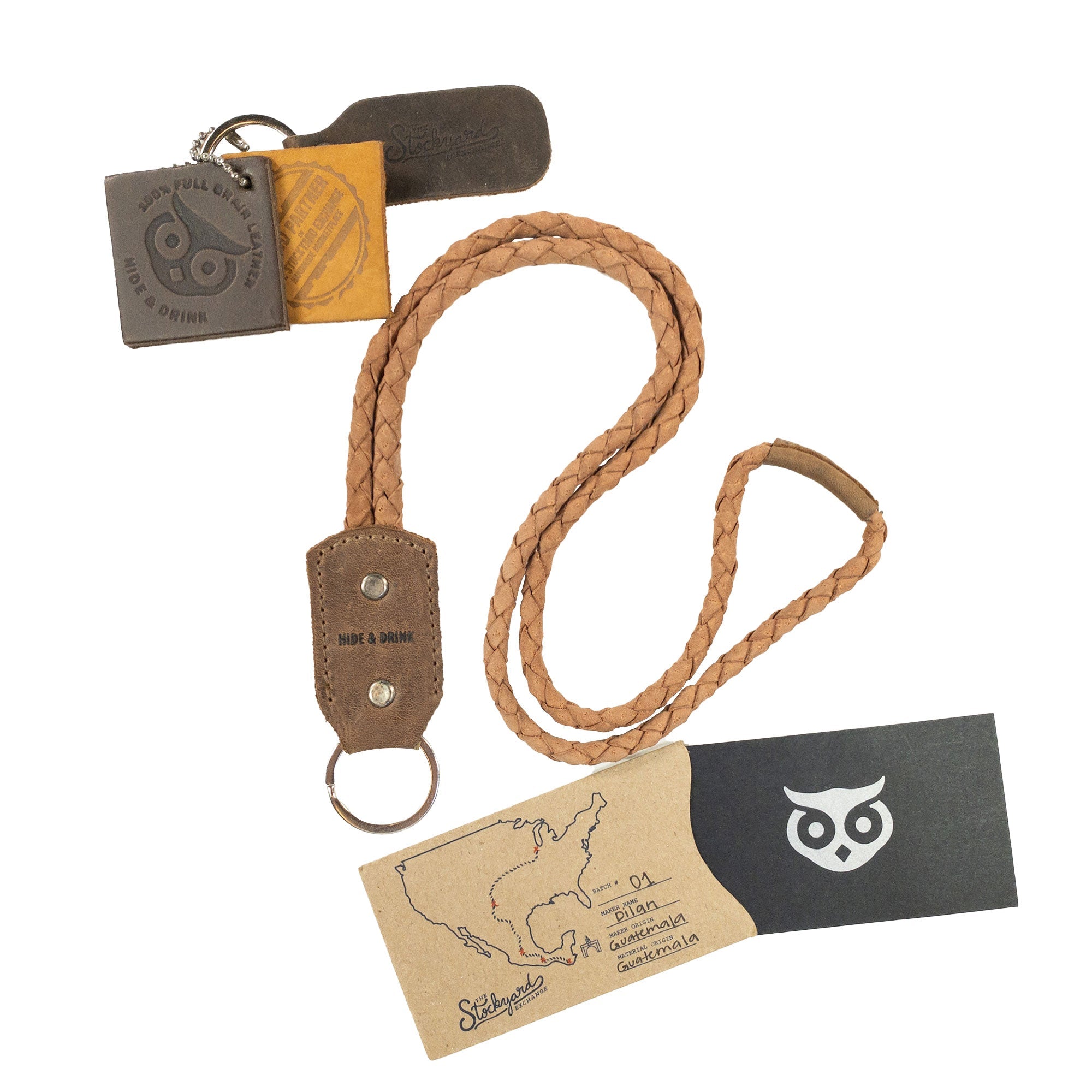 Braided Lanyard Keychain - Stockyard X 'The Leather Store'
