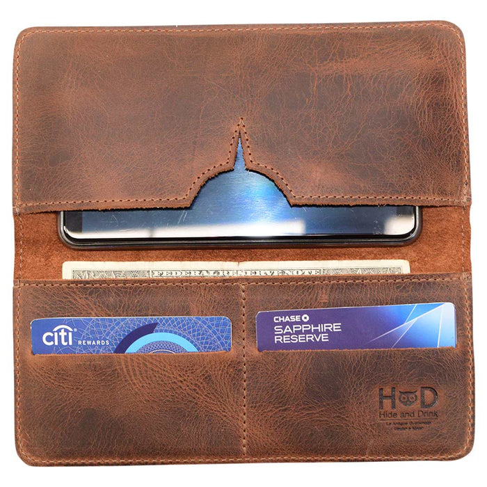 Bifold Wallet for Cellphone - Stockyard X 'The Leather Store'