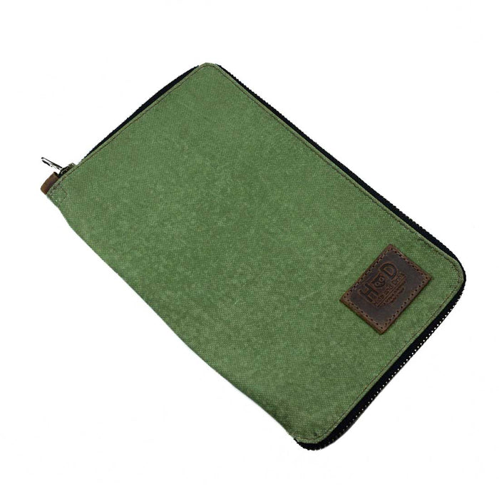 Waxed Canvas Zippered Journal Cover for Moleskine (Notebook NOT Included)