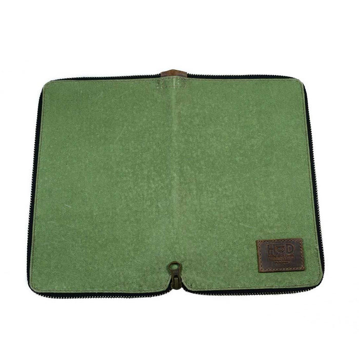 Waxed Canvas Zippered Journal Cover for Moleskine (Notebook NOT Included)