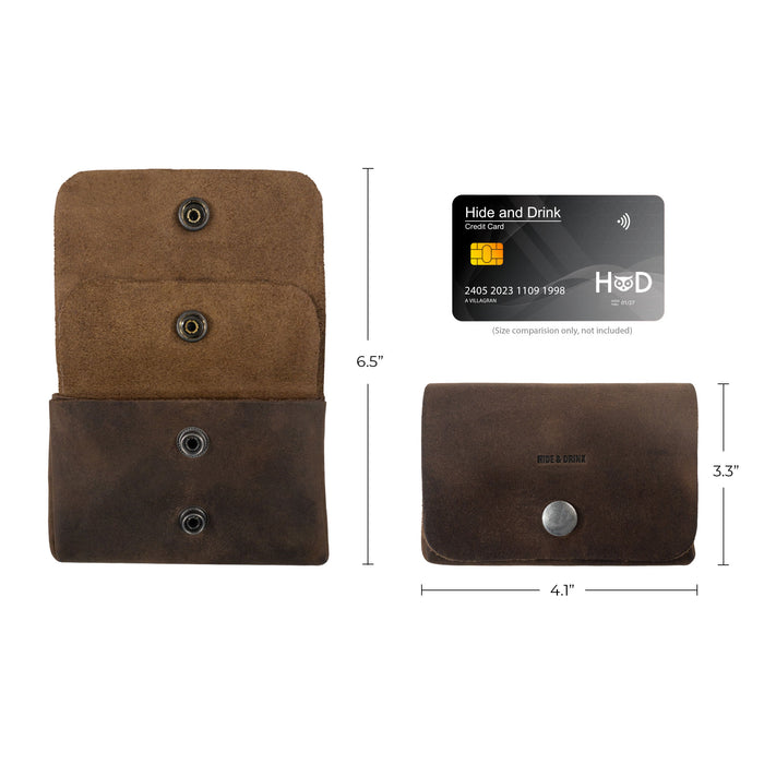 Double Pouch Card Wallet - Stockyard X 'The Leather Store'