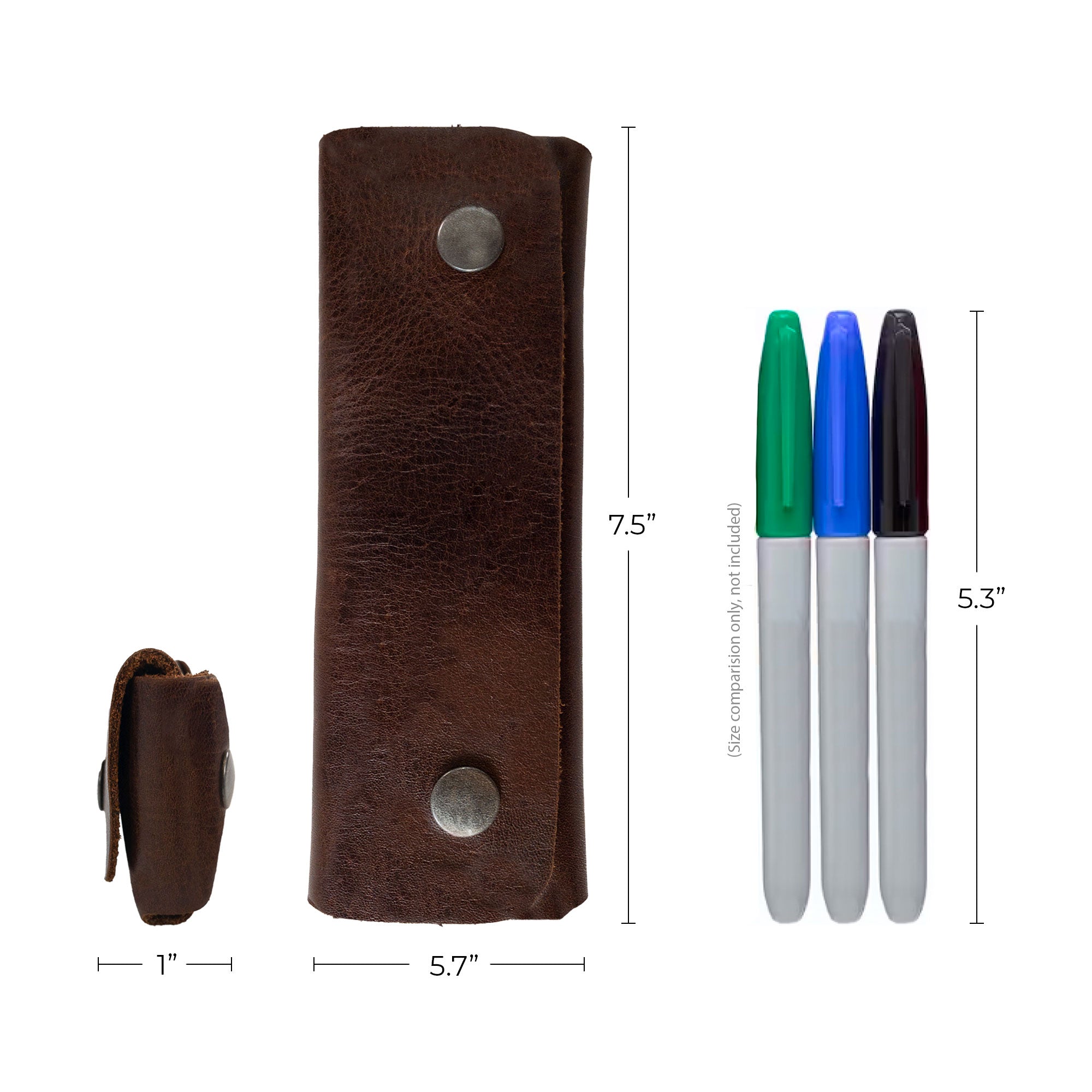 4-Snap Pen Case - Stockyard X 'The Leather Store'