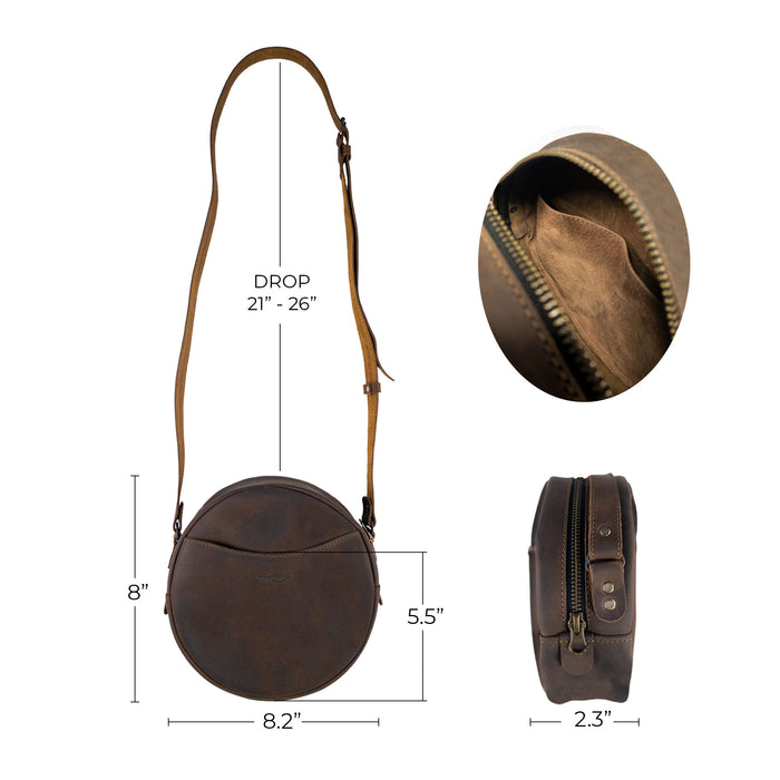 Female Rounded Hand Bag - Stockyard X 'The Leather Store'