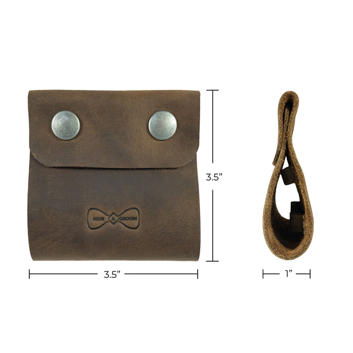 Rustic Case for Cufflinks - Stockyard X 'The Leather Store'