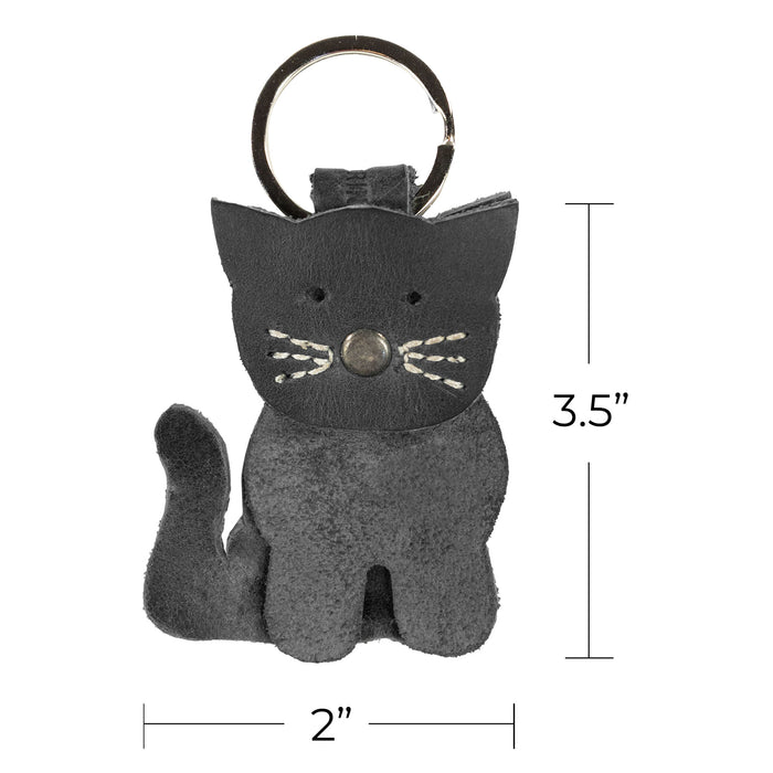 Stacked Cat Keychain - Stockyard X 'The Leather Store'