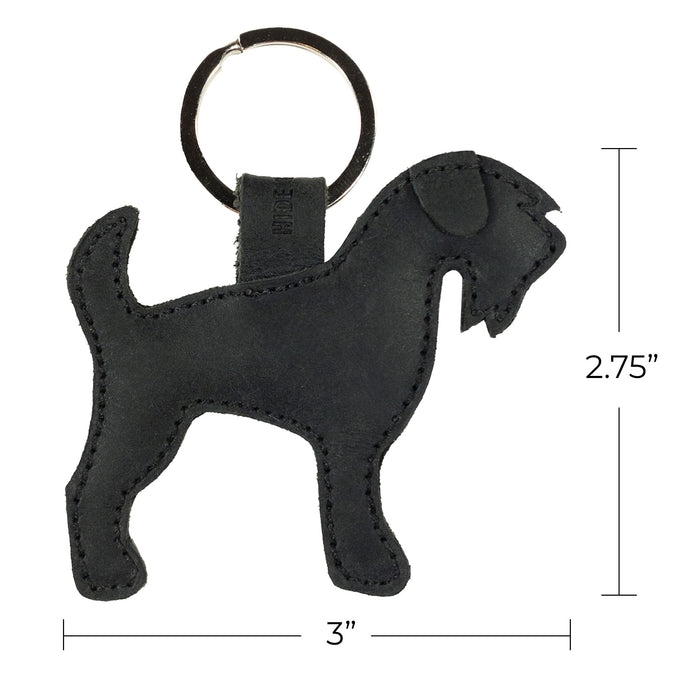 Schnauzer Dog Keychain - Stockyard X 'The Leather Store'