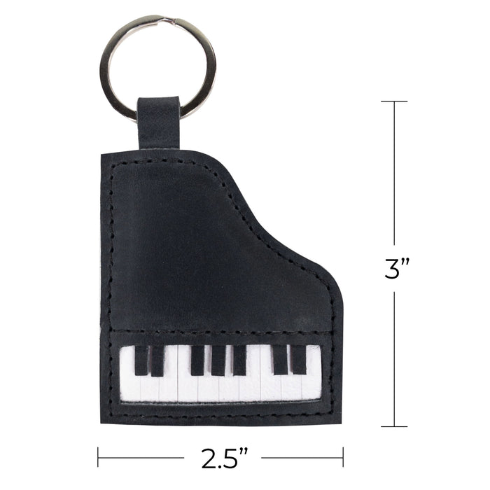 Piano-Shaped Keychain - Stockyard X 'The Leather Store'