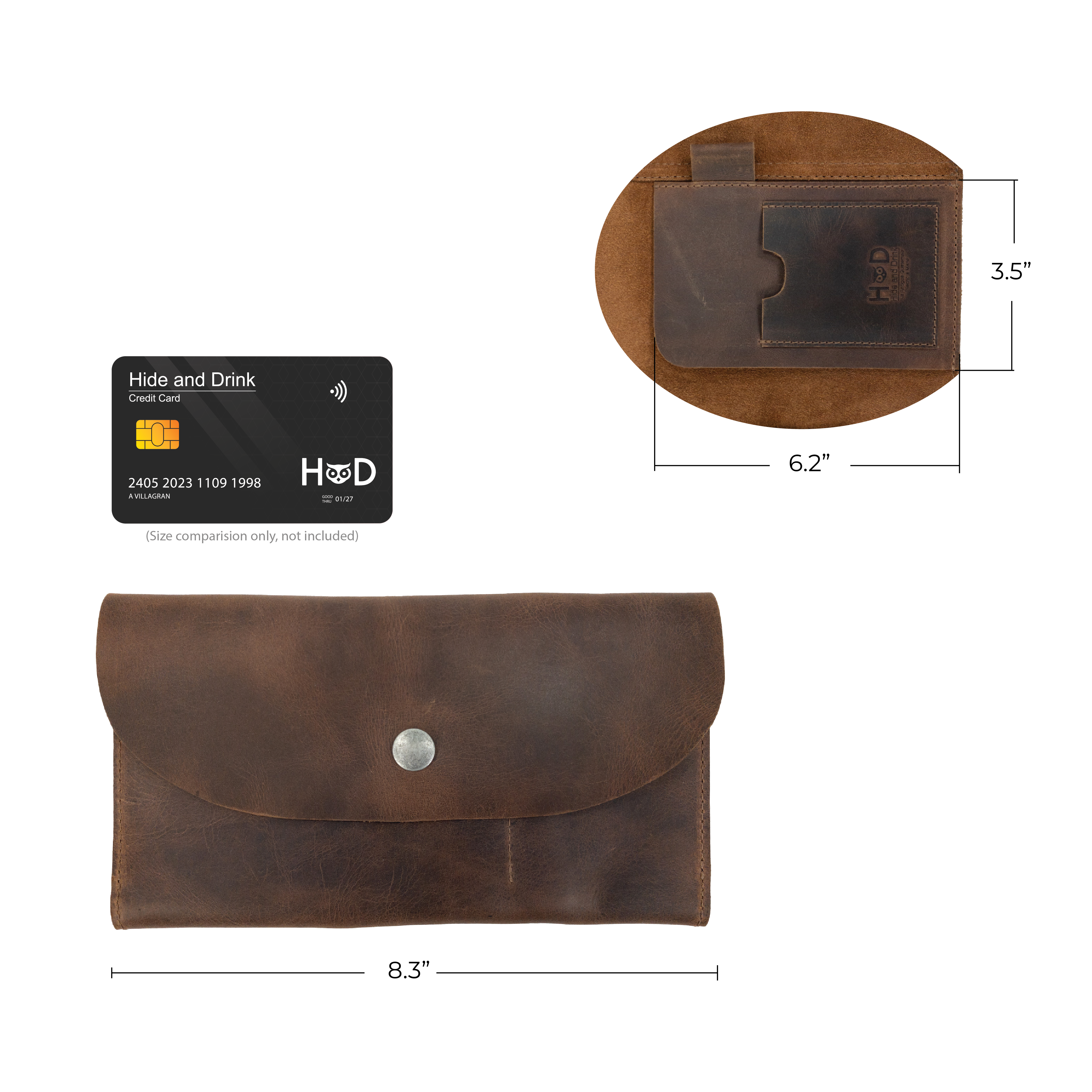 Vertical Large Passport Wallet - Stockyard X 'The Leather Store'