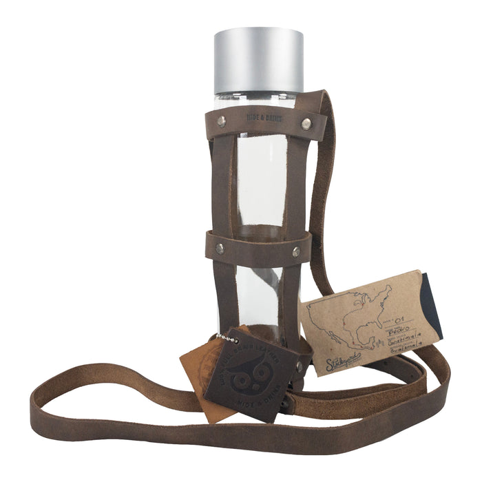 Riveted Bottle Carrier (Bottle Included) - Stockyard X 'The Leather Store'