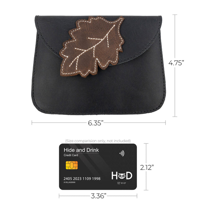 Card Wallet Leaves Design - Stockyard X 'The Leather Store'