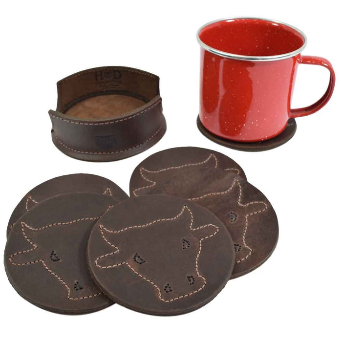 Raging Bull Classic Shaped Coaster Set (6-Pack) - Stockyard X 'The Leather Store'