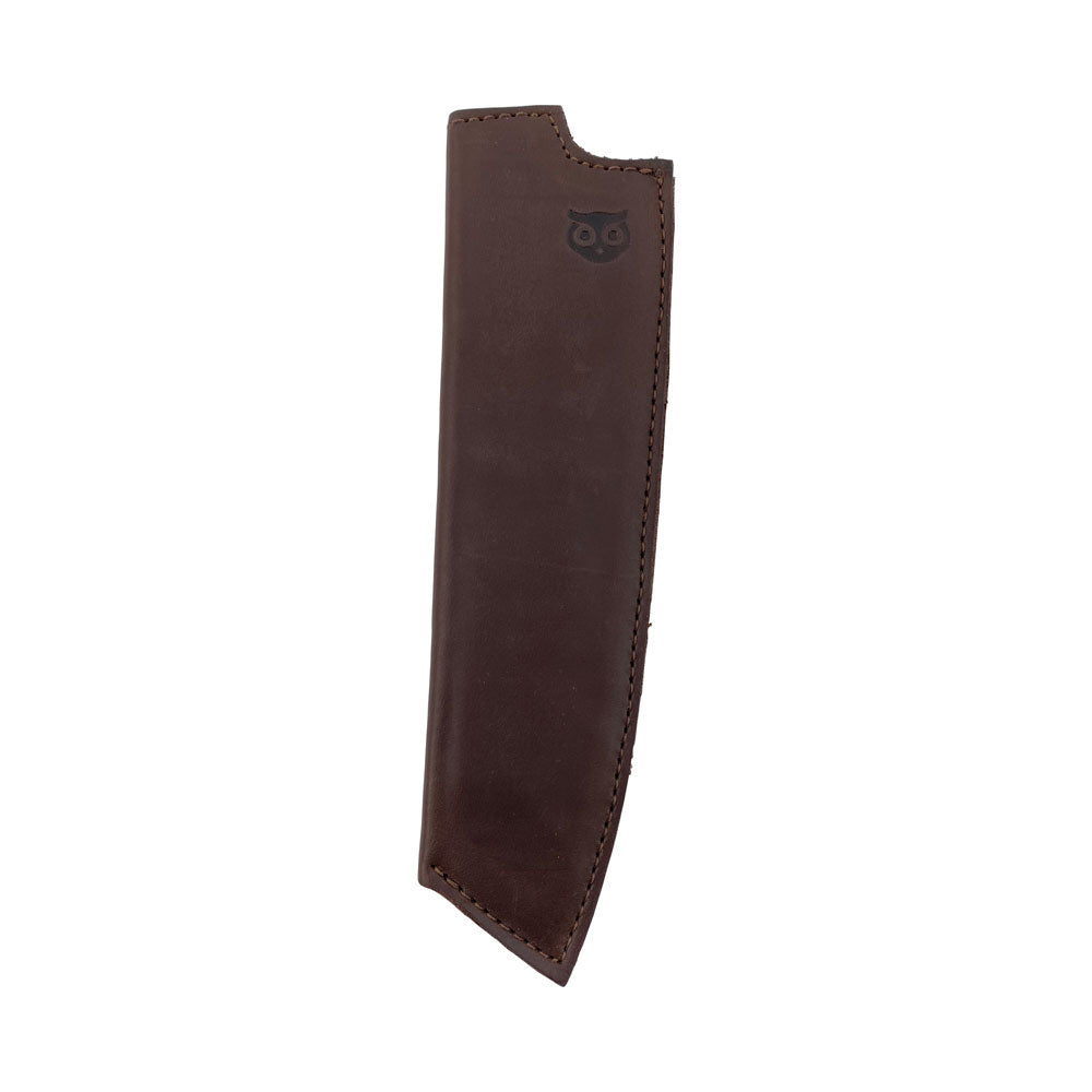 Hide & Drink's Chef Knife Sheath made from Thick Full Grain Leather, designed to protect 180mm blades; a handmade product showcasing stockyardX quality with artisan craftsmanship from La Antigua Guatemala.