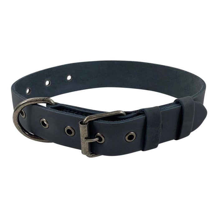 Thick Leather Dog Collar for Medium Size Dog (12 to 21 Inches)
