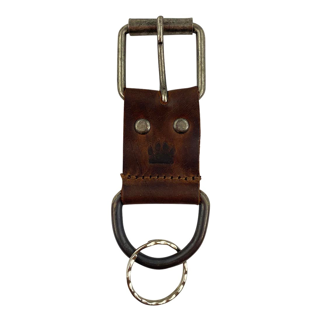 Taco Dog Big Dog Collar Keychain - A unique and functional accessory designed with rustic charm, showcasing the handcrafted quality of full grain leather. Big Dog Collar Keychain - Functional, Durable, Lightweight, All Natural Accessory - Great Gift for Any Dog Lover, Full Grain Leather, StockyardX, Small Batch Production, Hand Cut, Hand Sewn, Fire Branded, Artisan, Handmade in La Antigua Guatemala & Oaxaca Mexico.