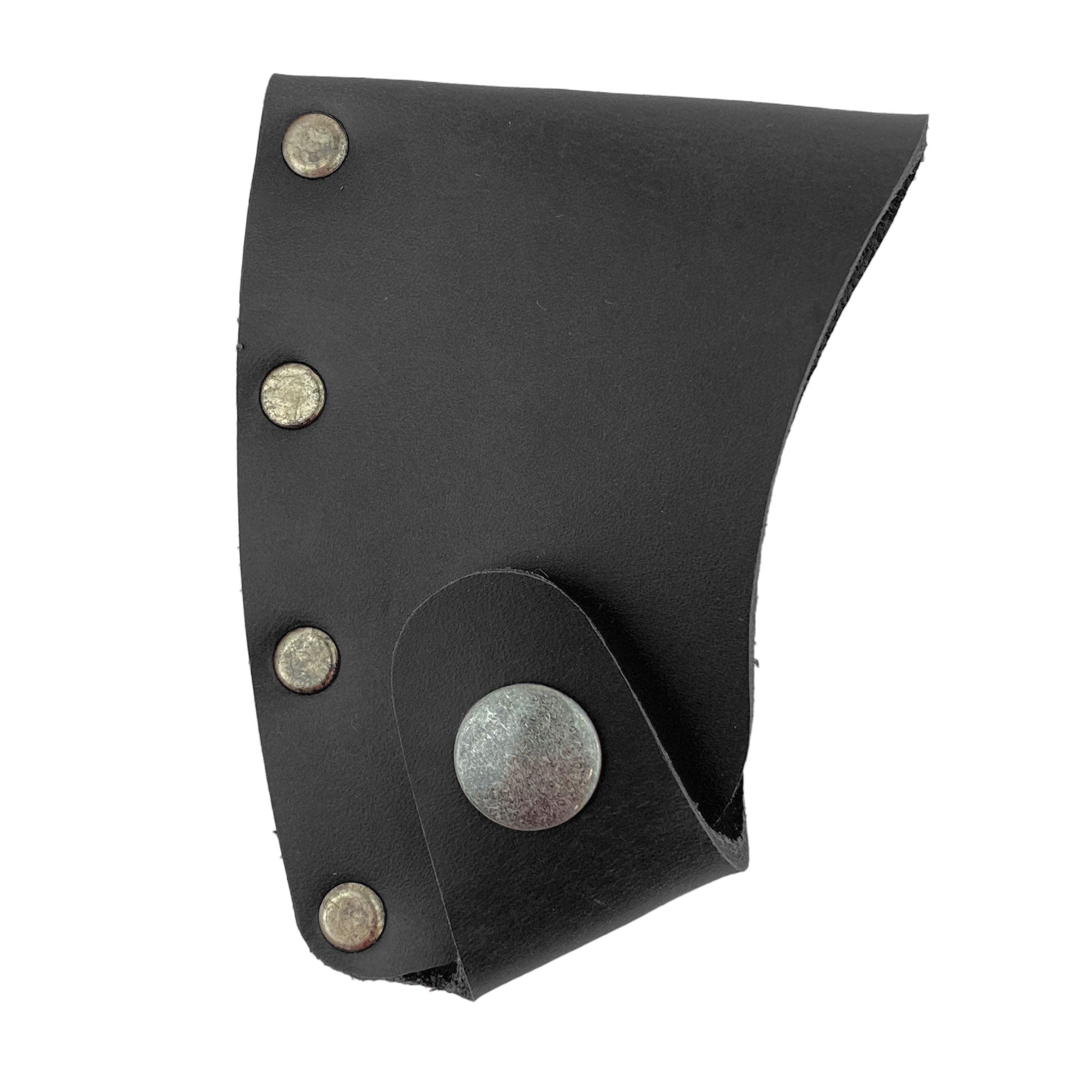 High quality black Hatchet Blade Cover by Valhalla Gear, showcasing protective features for axe heads, crafted from premium leather - Protector Case Cover, Small Axe Blade Safety Sleeve, Camping Accessory, Lumberjack Outdoor Essentials, StockyardX, Small Batch Production, Hand Cut, Hand Sewn, Fire Branded, Artisan, Handmade in La Antigua Guatemala & Oaxaca Mexico.