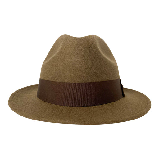Short Brim Panama Hat Handmade from 100% Oaxacan Wool - Brown - Stockyard X 'The Leather Store'