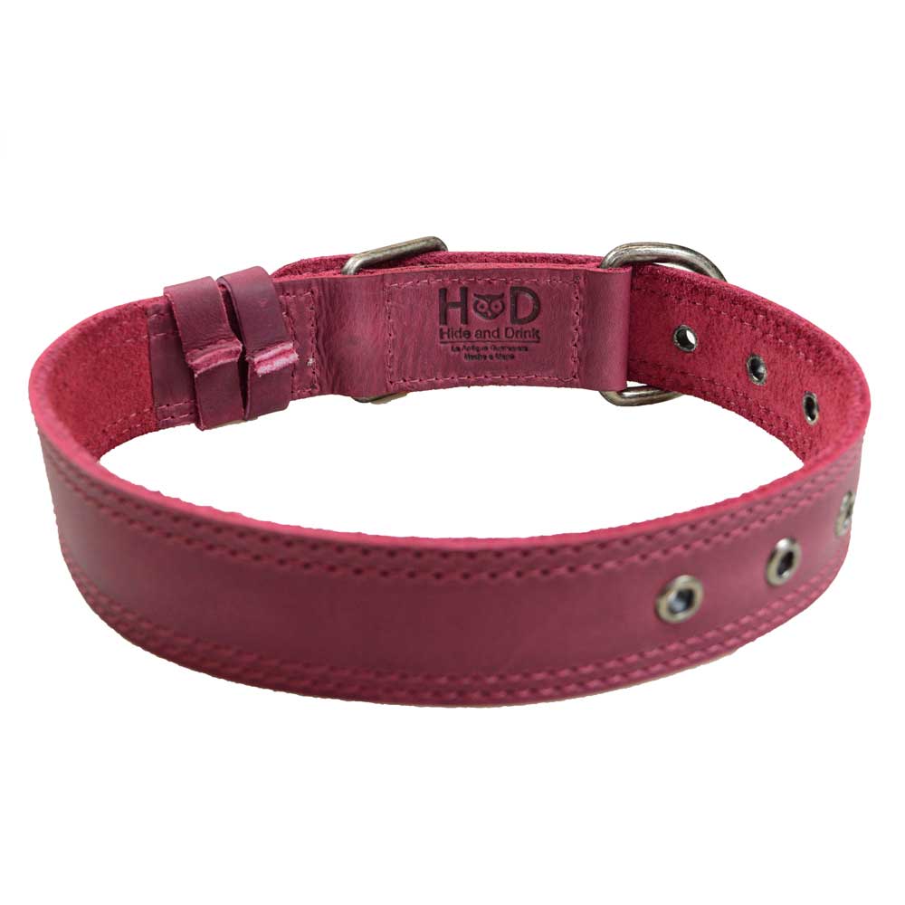 Leather Medium Dog Collar (12 to 21 in.) - Stockyard X 'The Leather Store'