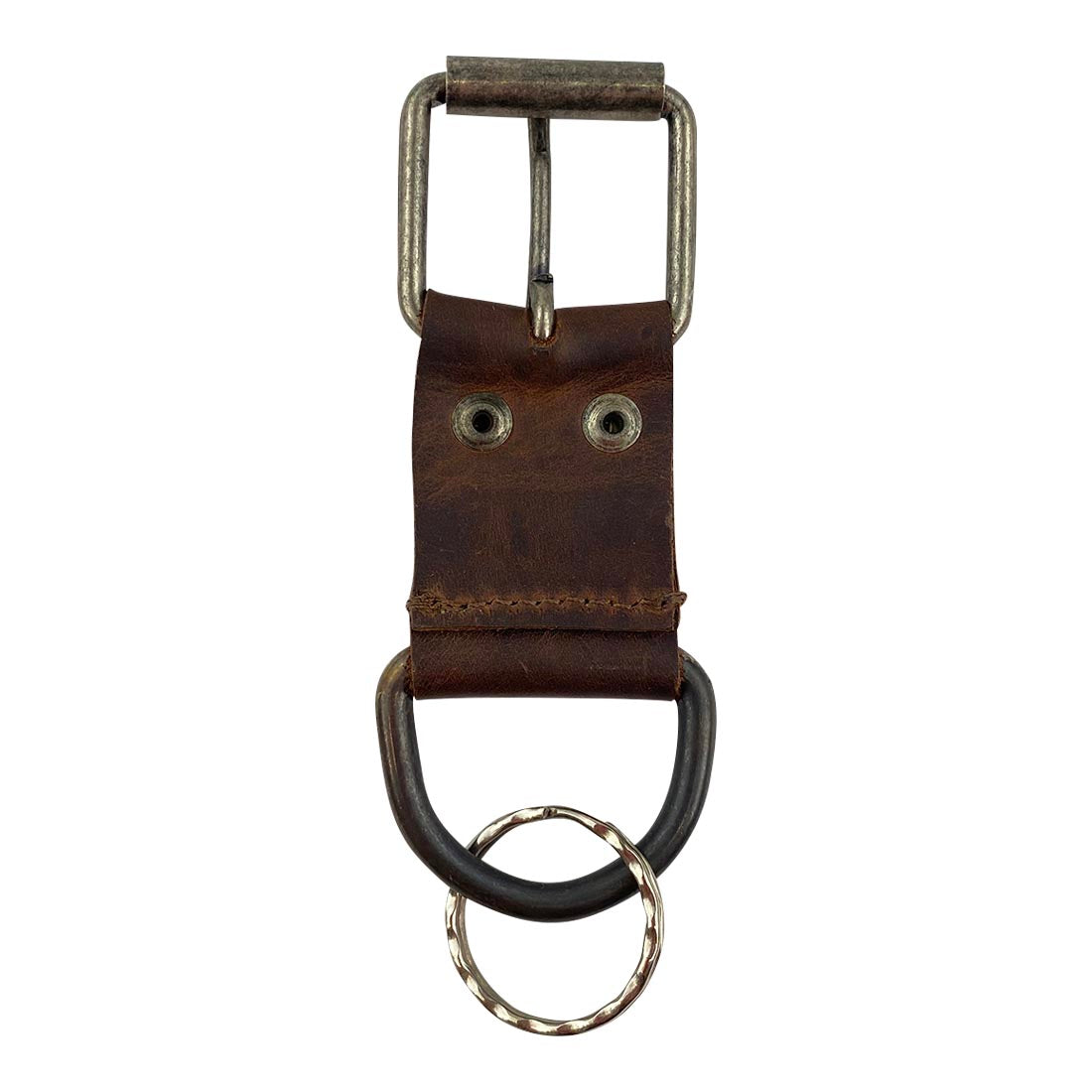 Taco Dog Big Dog Collar Keychain - A stylish and practical leather keychain featuring a durable buckle design that holds your keys securely. Big Dog Collar Keychain - Functional, Durable, Lightweight, All Natural Accessory - Great Gift for Any Dog Lover, Full Grain Leather, StockyardX, Small Batch Production, Hand Cut, Hand Sewn, Fire Branded, Artisan, Handmade in La Antigua Guatemala & Oaxaca Mexico.