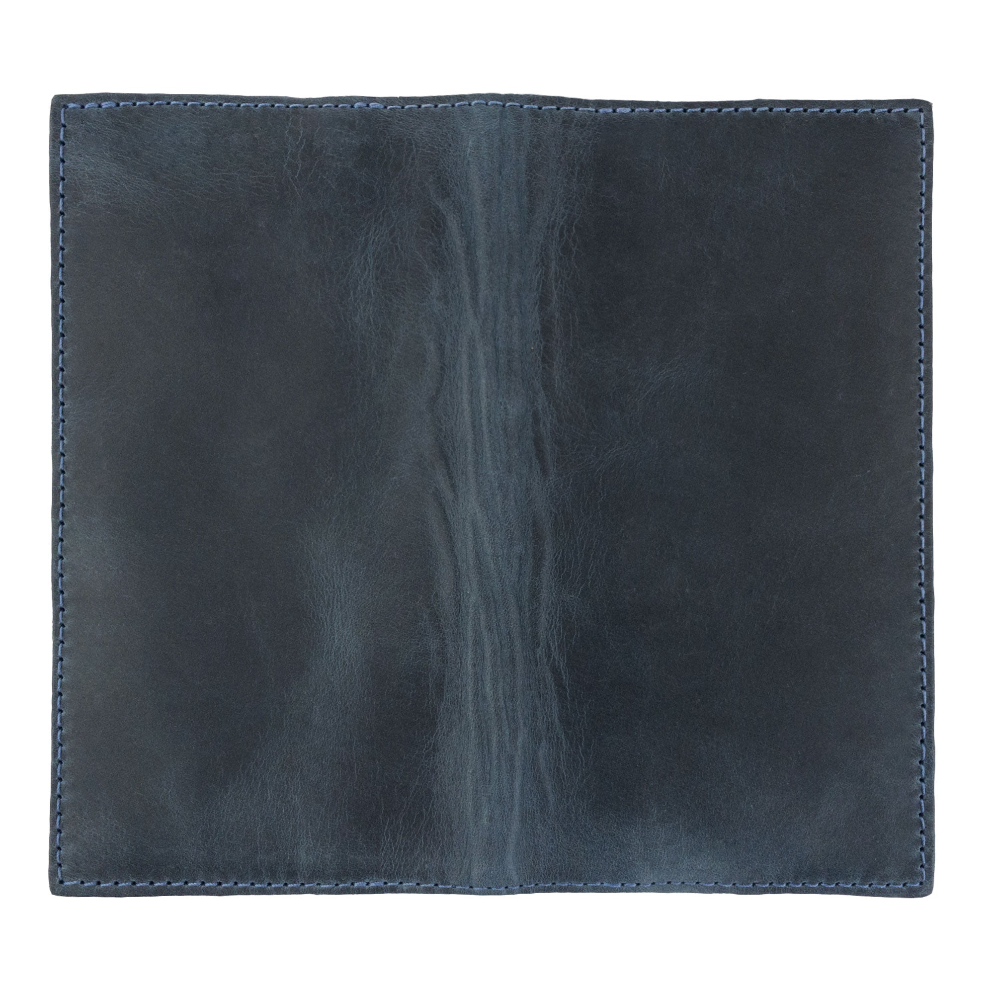 Checkbook Leather Cover by Hide & Drink featuring a decorative touch, designed to be a minimalist organizer for standard checkbooks. This leather cover is handmade from full grain leather, emphasizing artisan quality and small batch production in La Antigua Guatemala and Oaxaca Mexico.