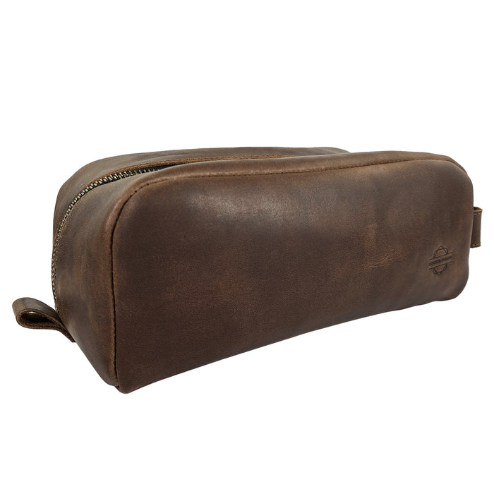 Toiletry Bag with Handle - Stockyard X 'The Leather Store'