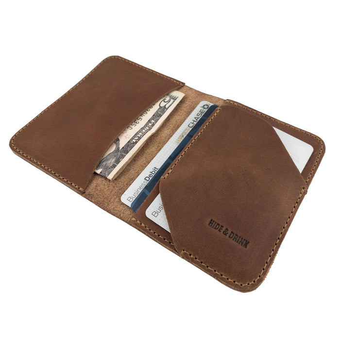 Bi-Fold Card Wallet Diagonal - Stockyard X 'The Leather Store'