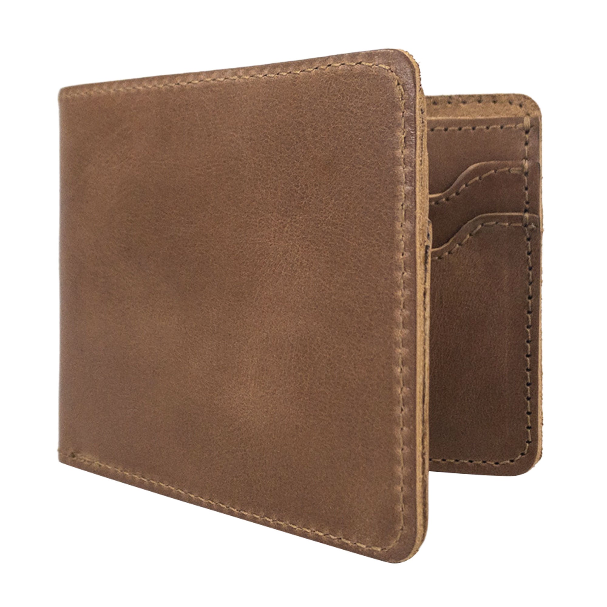 Classic Wallet in dark brown finish by Hide & Drink, showing a sleek exterior design. This Classic Bifold Wallet is crafted from Full Grain Leather and acts as a practical storage case for identification. An essential travel accessory, it is handmade through artisan small batch production techniques, hand cut and sewn in La Antigua Guatemala & Oaxaca Mexico.