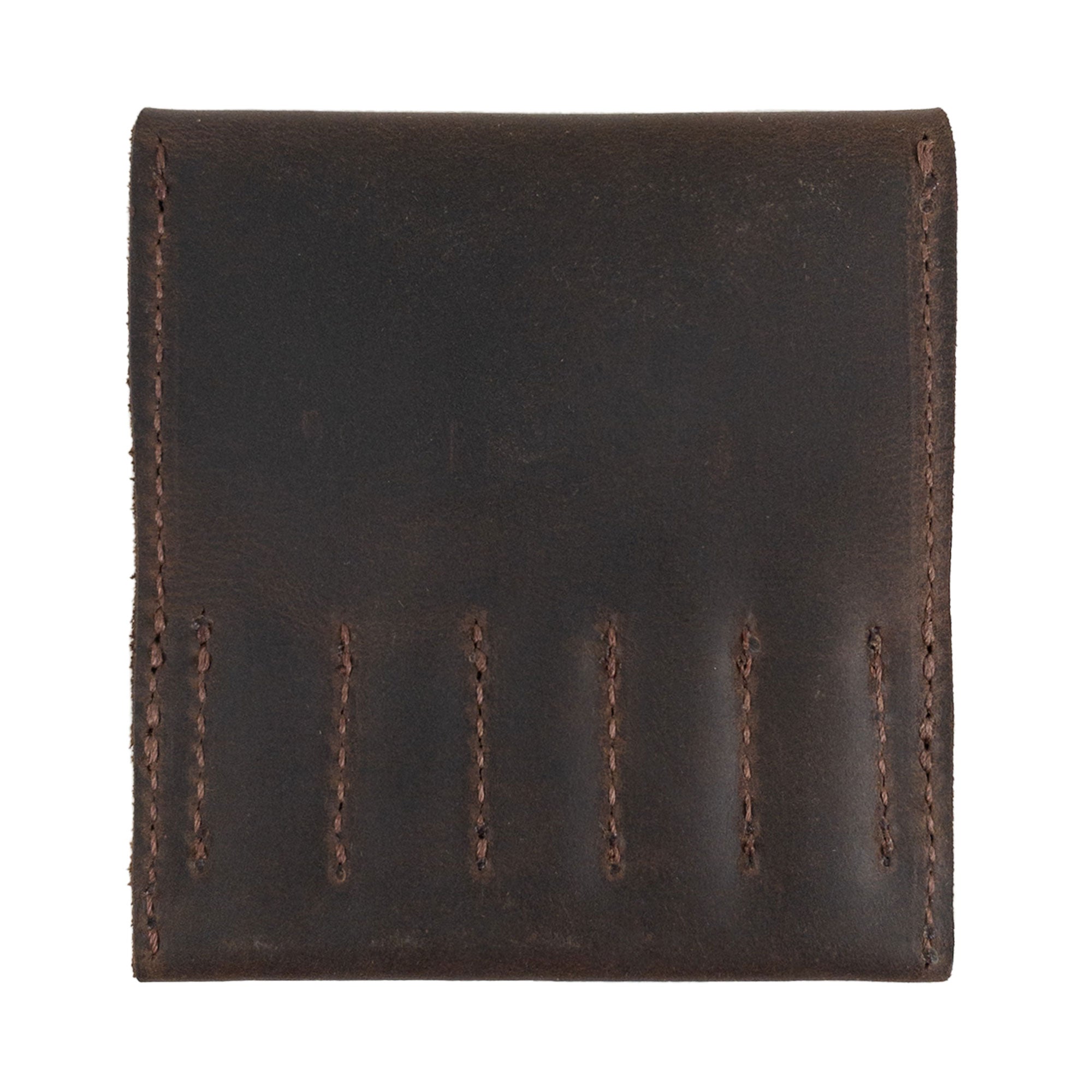 Back view of the Needle Case from Hide & Drink, featuring detailed stitching on Full Grain Leather. This artisan product embodies small batch production and is handmade in La Antigua Guatemala & Oaxaca Mexico.