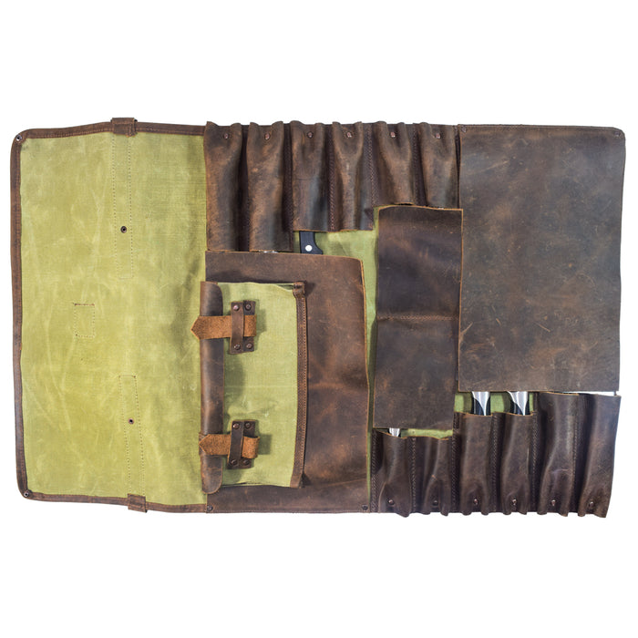 Knife Roll (12 Pockets) - Stockyard X 'The Leather Store'